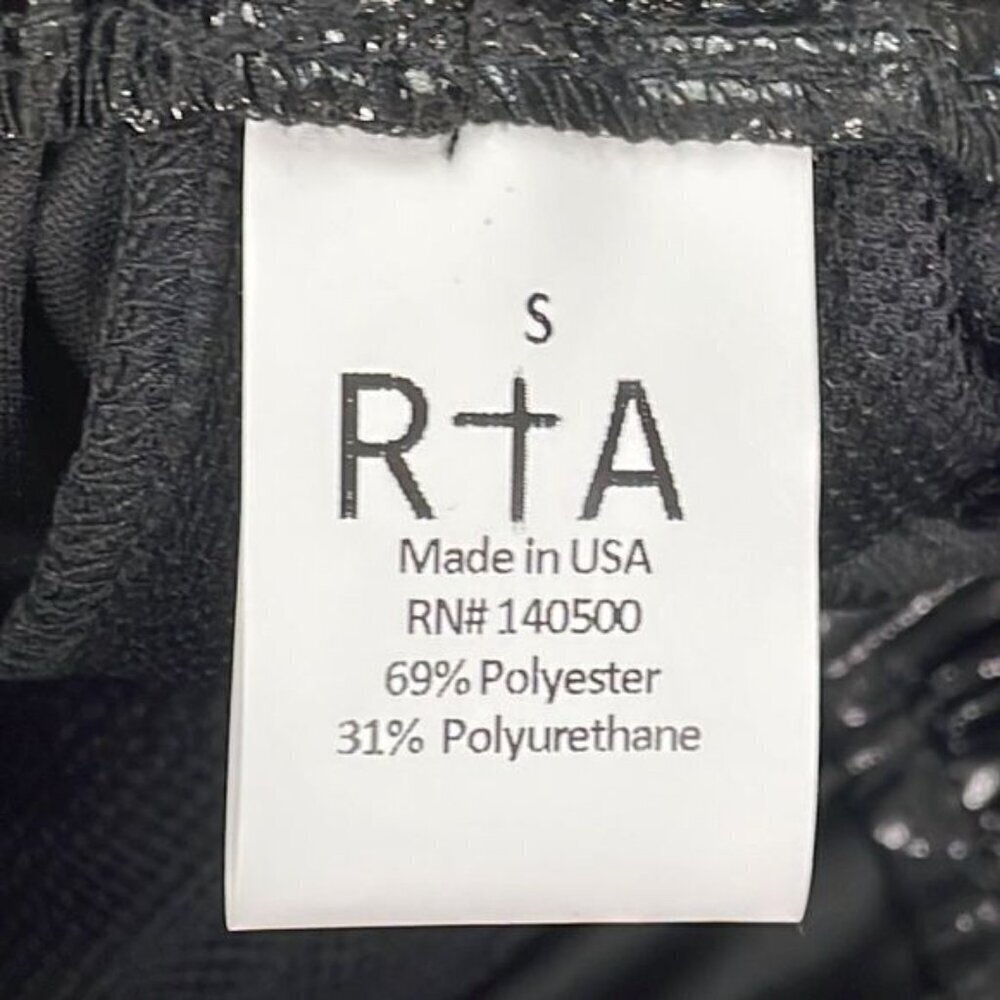 SOLD RTA Leon Faux Patent Leather Black Paperbag Pant Shiny SEE DESCRIPTION Sz S - Picture 13 of 13